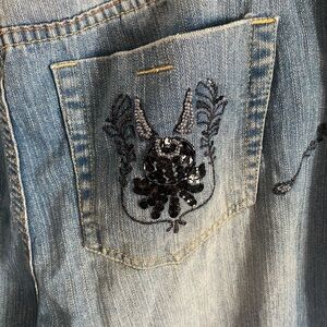 Vintage‎ Y2K Embroidered Blue Jeans